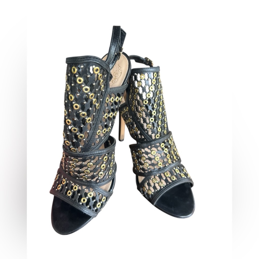 ~ Vince Camuto Korthina Caged Black Sandals - Size 9m - In Excellent Condition